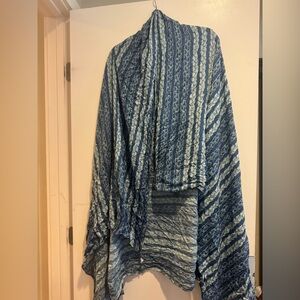 Manaola Blue and White Swim Cover-Up